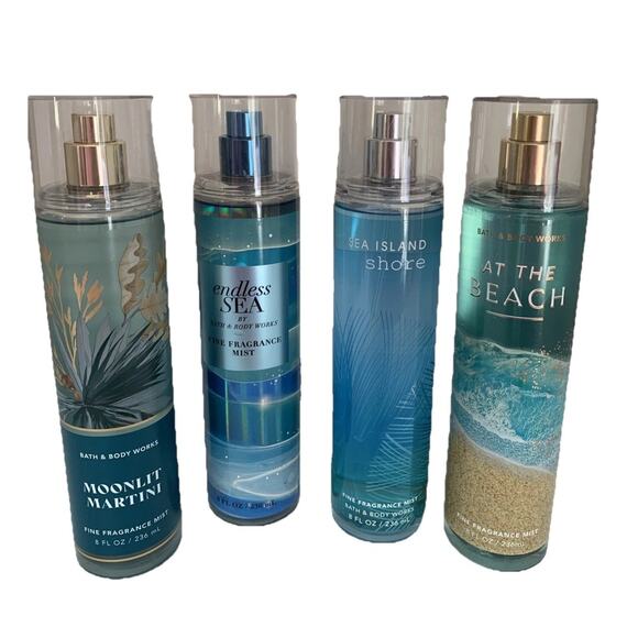 Lot Of (4) - Bath & Body Works BEACH Collection Fragrance Mist Spray Brand New - Picture 1 of 3